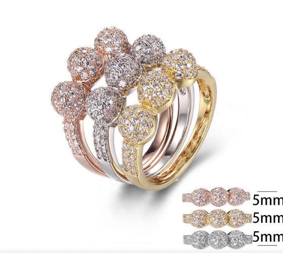 SJ28615, Ladies' Moissanite Ring, S925, Rhodium Plated, White, 3.08g