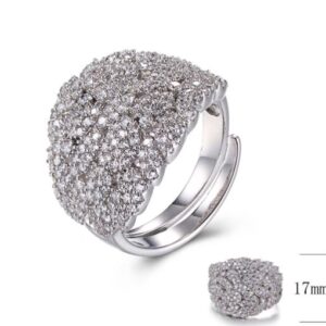 SJ30546, Ladies' Moissanite Ring, S925, Rhodium Plated, White, 4.96g
