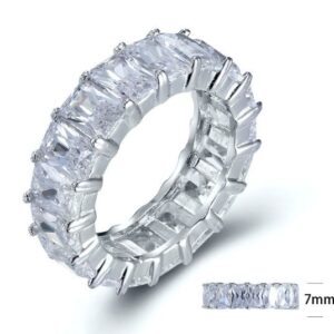 SJ25123, Ladies' Moissanite Ring, S925, Rhodium Plated, White, 6.17g