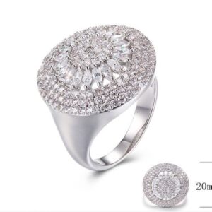SJ29987, Ladies' Moissanite Ring, S925, Rhodium Plated, White, 5.85g