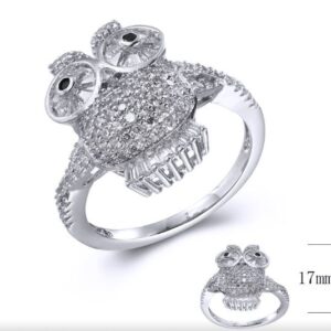 SJ39238, Ladies' Moissanite Ring, S925, Rhodium Plated, White, 4.34g