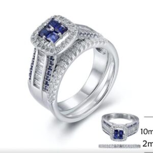 SJ22205, Ladies' Moissanite Ring, S925, Rhodium Plated, White, 5.96g