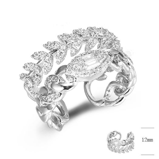 SJ42646, Ladies' Moissanite Ring, S925, Rhodium Plated, White, 6.09g