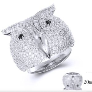 SJ36896, Ladies' Moissanite Ring, S925, Rhodium Plated, White, 8.74g