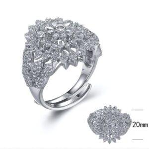 SJ30553, Ladies' Moissanite Ring, S925, Rhodium Plated, White, 5.96g