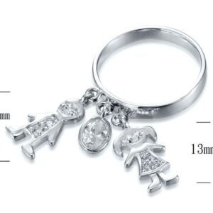 SJ28110, Ladies' Moissanite Ring, S925, Rhodium Plated, White, 9.2g