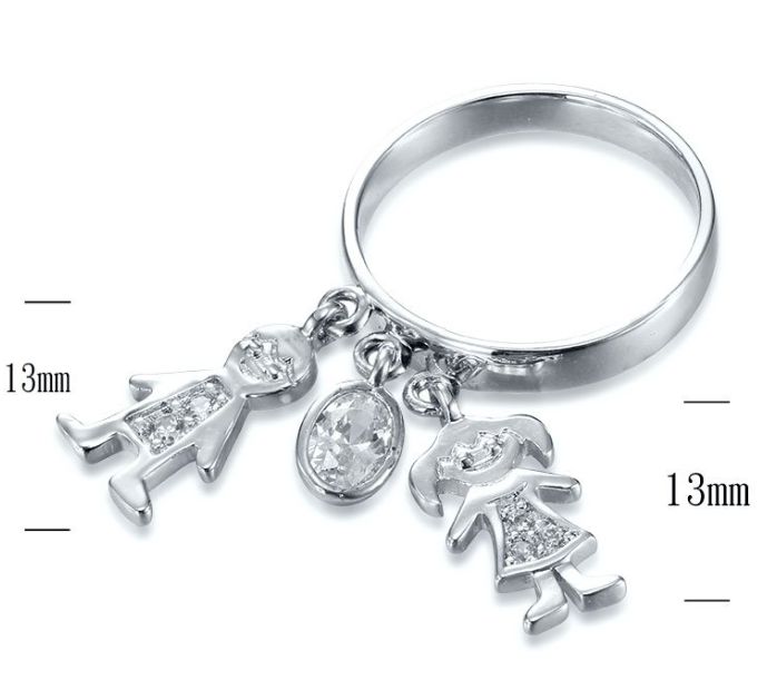 SJ28110, Ladies' Moissanite Ring, S925, Rhodium Plated, White, 9.2g