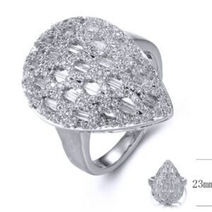SJ34968, Ladies' Moissanite Ring, S925, Rhodium Plated, White, 5.27g