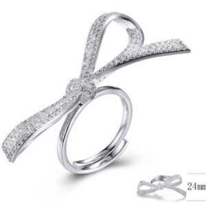 SJ22881, Ladies' Moissanite Ring, S925, Rhodium Plated, White, 5.79g