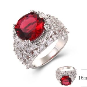 SJ39250, Ladies' Moissanite Ring, S925, Rhodium Plated, White, 8.2g