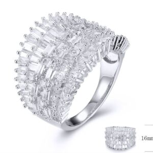SJ32787, Ladies' Moissanite Ring, S925, Rhodium Plated, White, 6.26g
