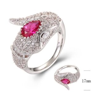 SJ39242, Ladies' Moissanite Ring, S925, Rhodium Plated, White, 4.83g