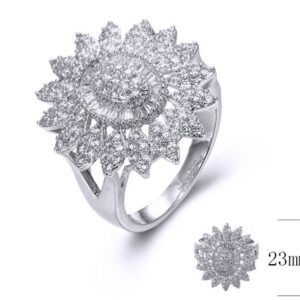 SJ34323, Ladies' Moissanite Ring, S925, Rhodium Plated, White, 4.91g