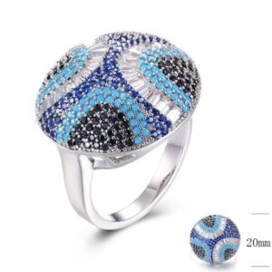 SJ29988, Ladies' Moissanite Ring, S925, Rhodium Plated, White, 6.43g