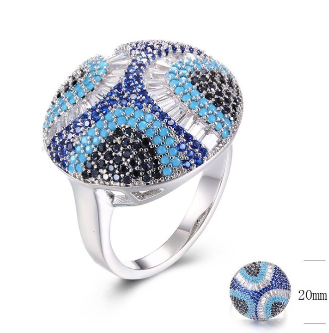 SJ29988, Ladies' Moissanite Ring, S925, Rhodium Plated, White, 6.43g