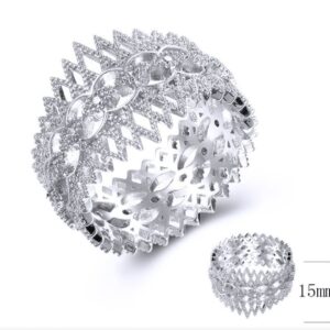 SJ38869, Ladies' Moissanite Ring, S925, Rhodium Plated, White, 4.71g