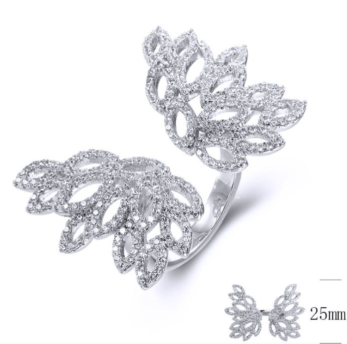 SJ38081, Ladies' Moissanite Ring, S925, Rhodium Plated, White, 8.28g