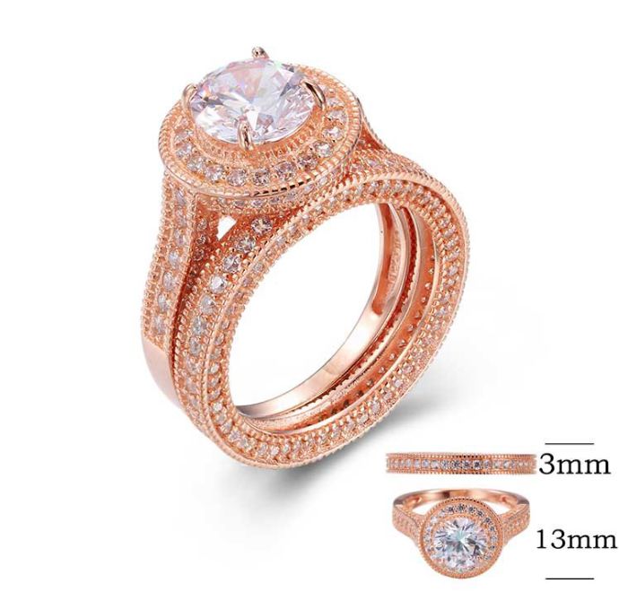 SJ22926, Ladies' Moissanite Ring, S925, Rhodium Plated, White, 7.35g
