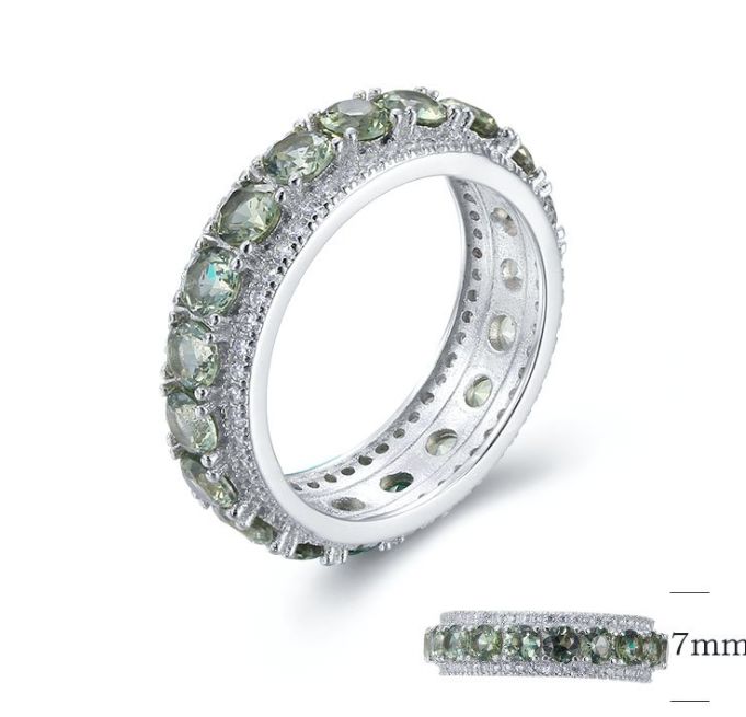 SJ22283, Ladies' Moissanite Ring, S925, Rhodium Plated, White, 4.89g