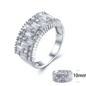 SJ25997, Ladies' Moissanite Ring, S925, Rhodium Plated, White, 4.23g