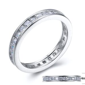SJ24372, Ladies' Moissanite Ring, S925, Rhodium Plated, White, 2.31g