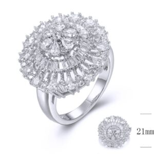 SJ35797, Ladies' Moissanite Ring, S925, Rhodium Plated, White, 6.86g