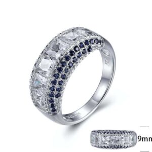 SJ22508, Ladies' Moissanite Ring, S925, Rhodium Plated, White, 4.58g