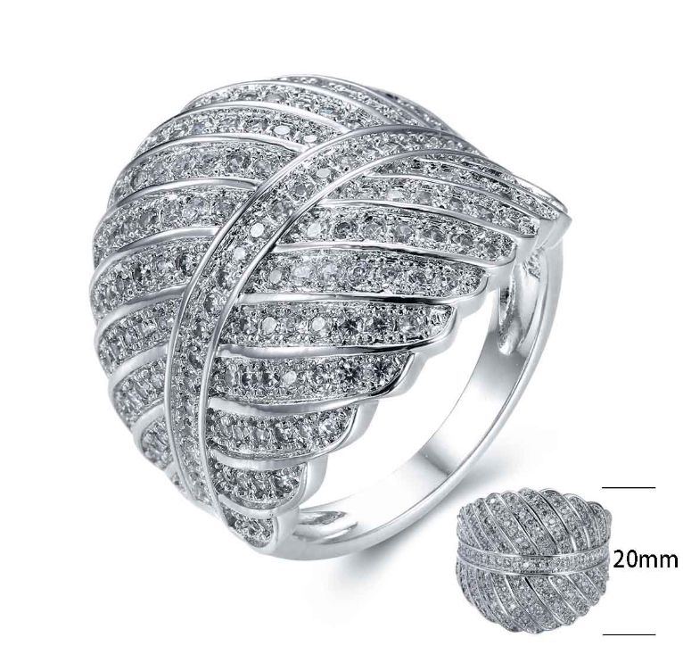 SJ25551-C, Ladies' Moissanite Ring, S925, Rhodium + Black Rhodium Plated, Silver, 6.91g