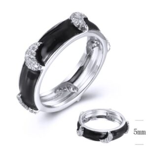 SJ23733, Ladies' Moissanite Ring, S925, Rhodium Plated, White, 3.2g