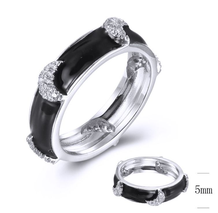 SJ23733, Ladies' Moissanite Ring, S925, Rhodium Plated, White, 3.2g