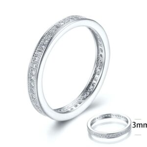SJ28700, Ladies' Moissanite Ring, S925, Rhodium Plated, White, 1.82g
