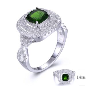 SJ19417, Ladies' Moissanite Ring, S925, Rhodium Plated, White, 4.26g