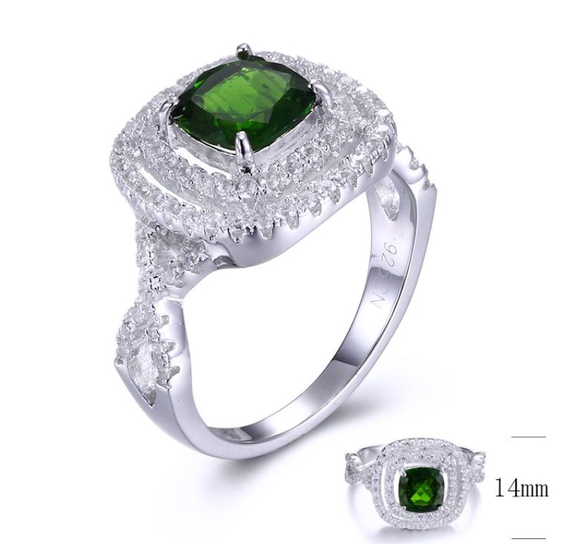 SJ19417, Ladies' Moissanite Ring, S925, Rhodium Plated, White, 4.26g