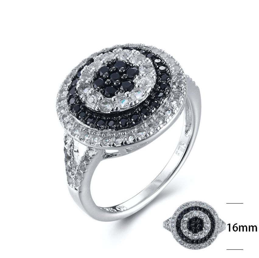 SJ22969, Ladies' Moissanite Ring, S925, Rhodium Plated, White, 4.57g