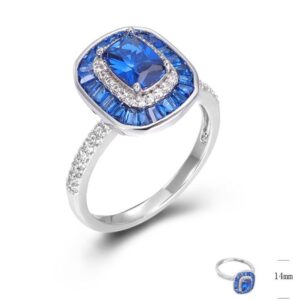 SJ45284, Ladies' Moissanite Ring, S925, Rhodium Plated, White, 4.07g