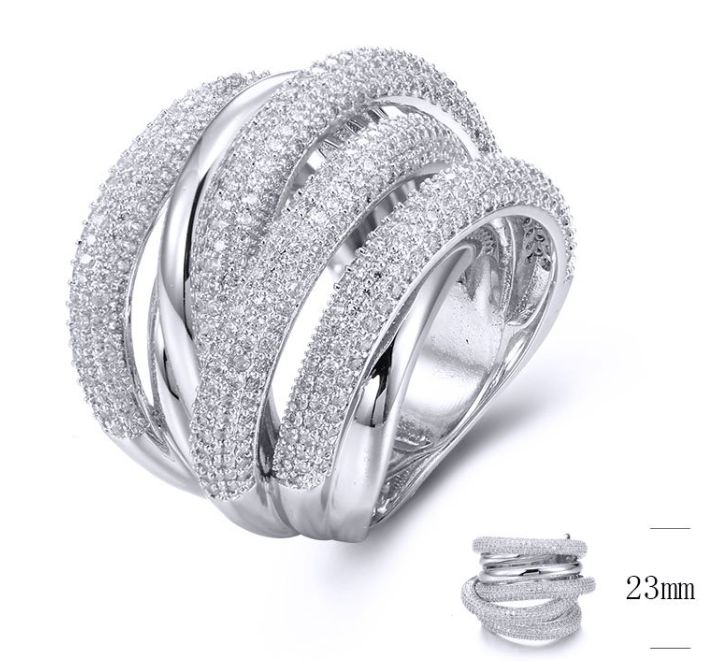 SJ33121, Ladies' Moissanite Ring, S925, Rhodium Plated, White, 17.77g