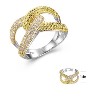 SJ40066, Ladies' Moissanite Ring, S925, Rhodium Plated, White, 5.05g