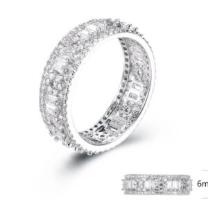 SJ27350, Ladies' Moissanite Ring, S925, Rhodium Plated, White, 3.19g