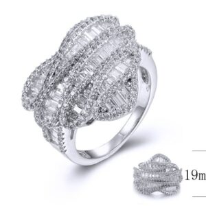 SJ35792, Ladies' Moissanite Ring, S925, Rhodium Plated, White, 6.46g