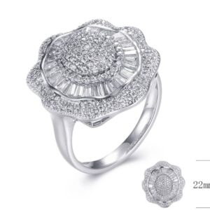SJ30688, Ladies' Moissanite Ring, S925, Rhodium Plated, White, 6.28g