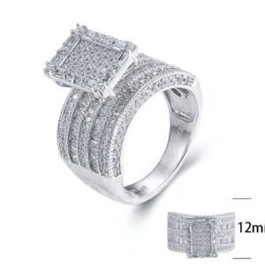 SJ25340, Ladies' Moissanite Ring, S925, Rhodium Plated, White, 8.5g