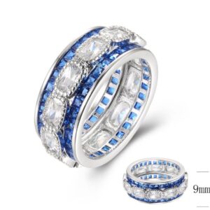 SJ38061, Ladies' Moissanite Ring, S925, Rhodium Plated, White, 5.83g