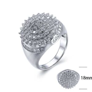 SJ25410, Ladies' Moissanite Ring, S925, Rhodium Plated, White, 8.97g
