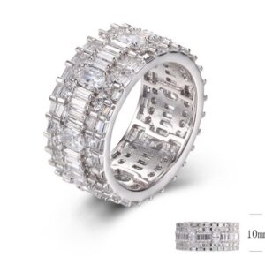 SJ28830, Ladies' Moissanite Ring, S925, Rhodium Plated, White, 8.68g