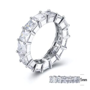 SJ30421, Ladies' Moissanite Ring, S925, Rhodium Plated, White, 6.49g