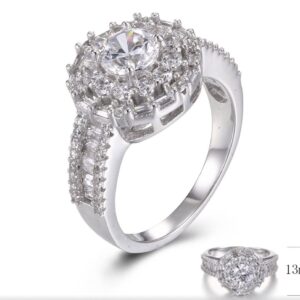 SJ29765, Ladies' Moissanite Ring, S925, Rhodium Plated, White, 5.48g
