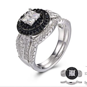 SJ22415, Ladies' Moissanite Ring, S925, Rhodium Plated, White, 5.78g