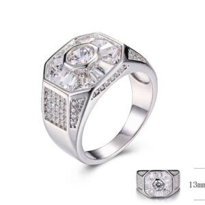 SJ30379, Ladies' Moissanite Ring, S925, Rhodium Plated, White, 6.14g
