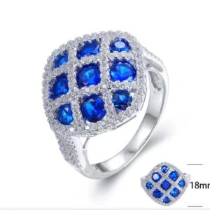 SJ25228, Ladies' Moissanite Ring, S925, Rhodium Plated, White, 6.39g