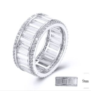 SJ31803, Ladies' Moissanite Ring, S925, Rhodium Plated, White, 4.9g